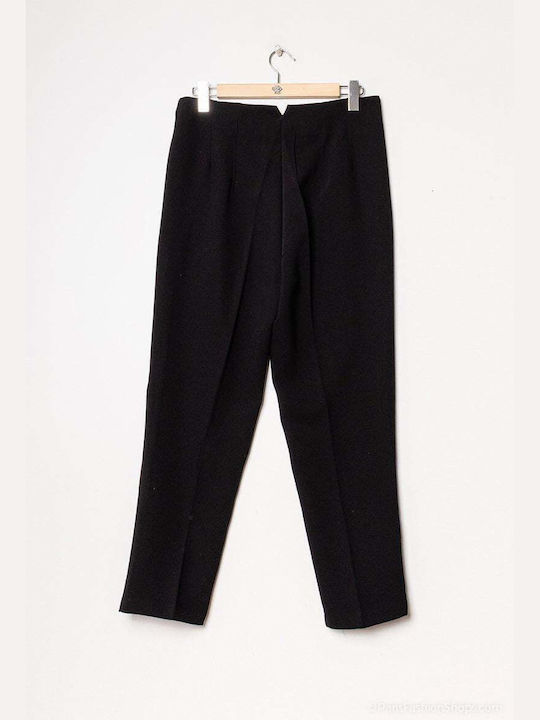 Women's High-waisted Fabric Trousers Red