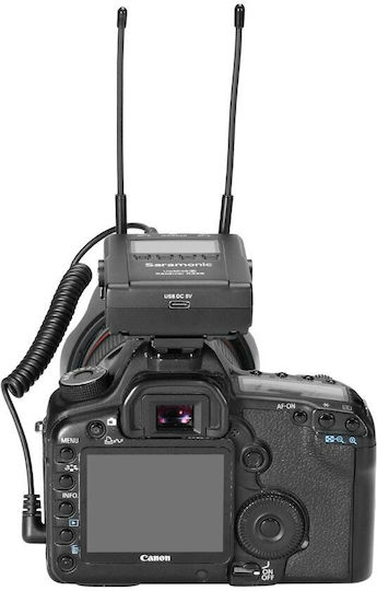 Saramonic UwMic9S Kit 1 (TX+RX) Комплект Безжично Δυναμικό Микрофон Висулка, Щипка, Колан Журналистически в Черен Цвят