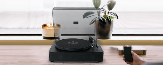 Muse MT-106 WB Turntables with Preamp and Built-in Speakers Black