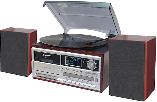 Roadstar HIF-8892D+BT Turntables with Preamp and Built-in Speakers Brown