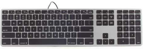 Matias Wired RGB Backlit Aluminum Keyboard for Mac Πληκτρολόγιο Αγγλικό UK Συμβατό με Mac Γκρι