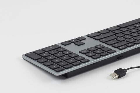 Matias Wired RGB Backlit Aluminum Keyboard for Mac Πληκτρολόγιο Αγγλικό UK Συμβατό με Mac Γκρι