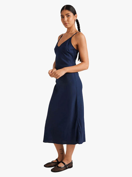 Summer Midi Dress Navy Blue UVJWD00168 BYL0