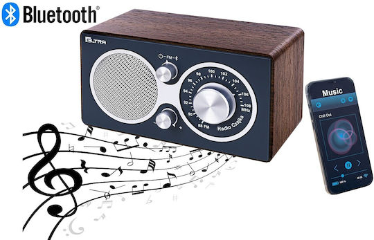 Eltra Επιτραπέζιο Ραδιόφωνο με Bluetooth και USB Γκρι