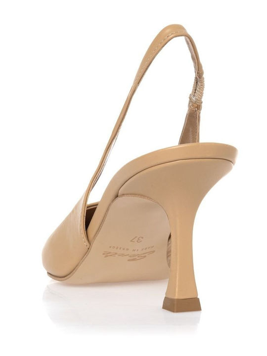 Beige Heels with Strap