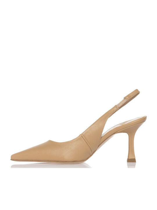Beige Heels with Strap