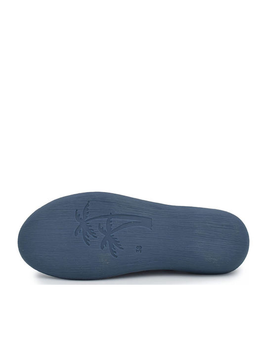 Leder Damen Ballerinas Anatomisch mit Riemchen / Riemchenverschluss Blaue
