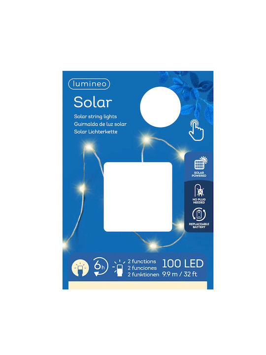 Lights LED 9.9m. White Solar in String 1pcs
