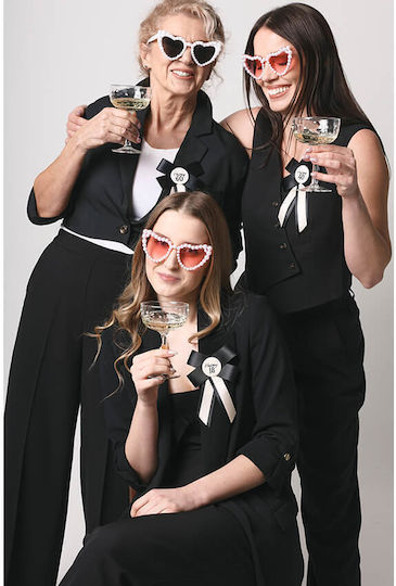 Insignă "happy 40" Crem Negru
