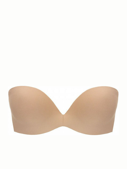 Secret Sense Strapless Bra Beige