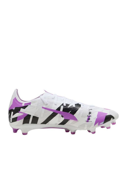 PUMA Ultra 5 Match Ποδοσφαιρικά Παπούτσια με Τάπες FG/AG Λευκά