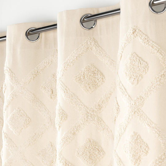 Curtain With Grommets L-c Inca Ecru 140x240cm