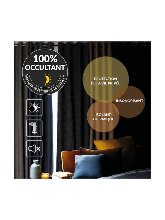 Perdea de Întunecare de Fereastră cu Capse L-c Crepuscule Bej 1612538 140x180cm