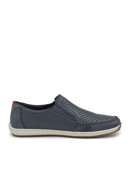 Leder Herren Freizeitschuhe Anatomisch Blau
