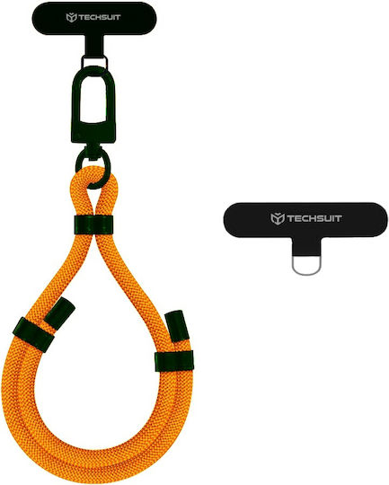 Techsuit Rope Wrist Strap1 Rws1-03 Phones Flame Orange