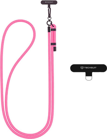 Techsuit Rope Crossbody Strap Rcs1-05 Phones Hot Pink