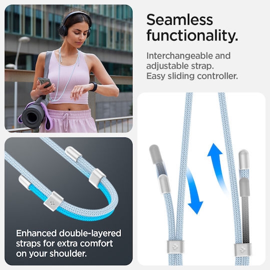 Spigen Universal Cross Body Strap 2 1 Pack Mute Blue Afa08367