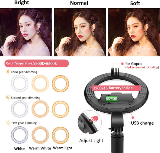 Techsuit Selfie Stick με Bluetooth / Τηλεχειριστήριο Μαύρο