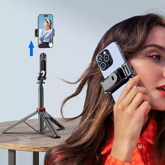 Hurtel Selfie-Stick mit Bluetooth / Fernsteuerung Schwarz