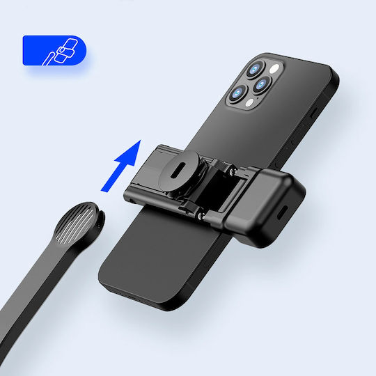 Techsuit Baston pentru selfie cu Bluetooth / Telecomandă Negru