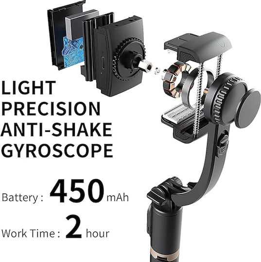 Techsuit Selfie Stick με Bluetooth / Τηλεχειριστήριο Μαύρο