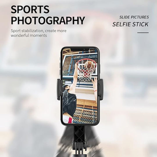 Techsuit Selfie Stick με Bluetooth / Τηλεχειριστήριο Μαύρο