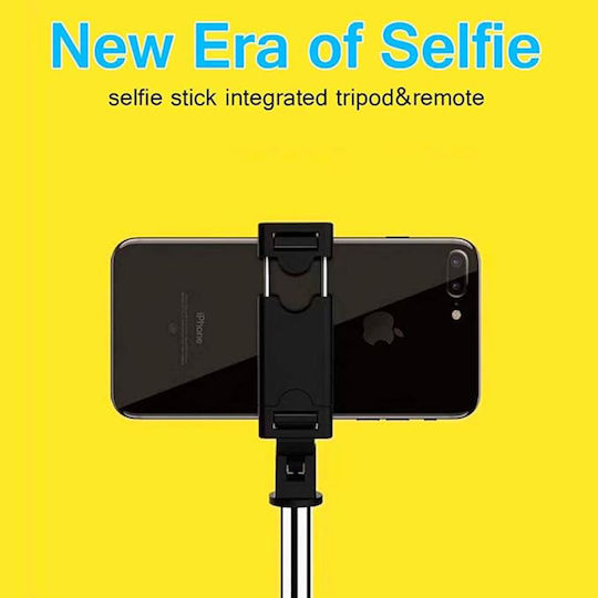 Techsuit Selfie Stick with Bluetooth & Remote Control Black