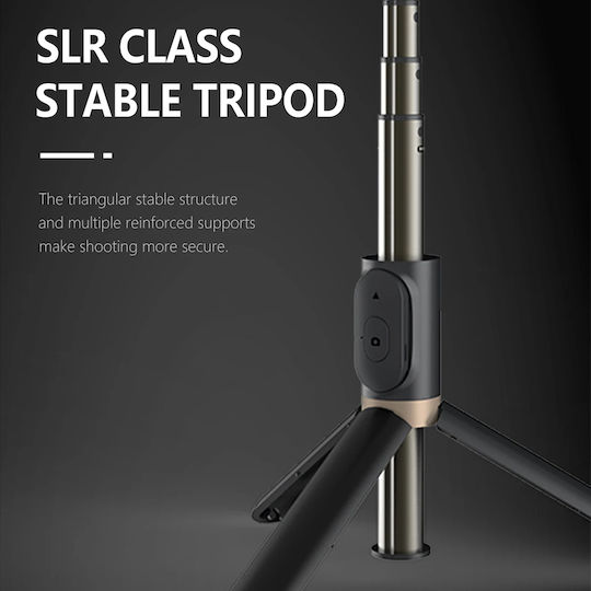Techsuit Selfie Stick με Bluetooth / Τηλεχειριστήριο Μαύρο
