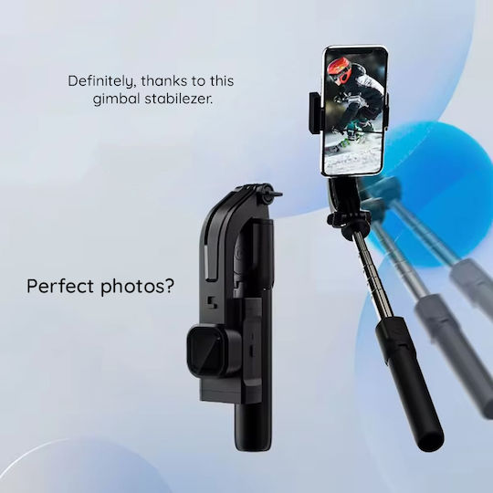Techsuit Selfie Stick με Bluetooth / Τηλεχειριστήριο Μαύρο