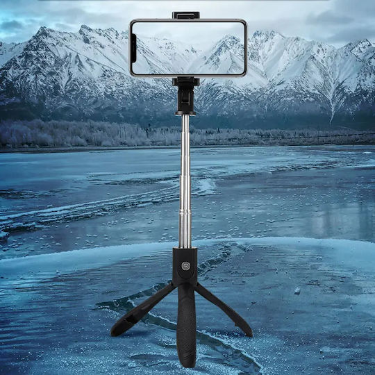 Techsuit K06 Selfie Stick με Bluetooth Μαύρο
