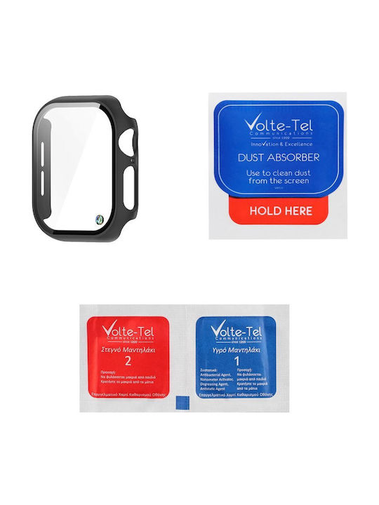 Volte-Tel Edge Cover with Key Πλαστική Θήκη σε Μαύρο χρώμα για Apple Watch 10 46mm