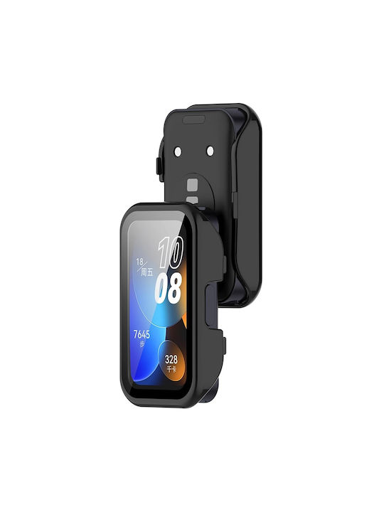 Techsuit Defense360 Pro Πλαστική Θήκη με Τζαμάκι σε Μαύρο χρώμα για Huawei Band 8 Techsuit Defense360 Pro Πλαστική Θήκη με Τζαμάκι σε Μαύρο χρώμα για Huawei Band 8