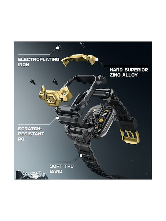 Supcase Unicorn Beetle Ore & Wristband Plastic Case in Gold color for Apple Watch 10 (46 mm)