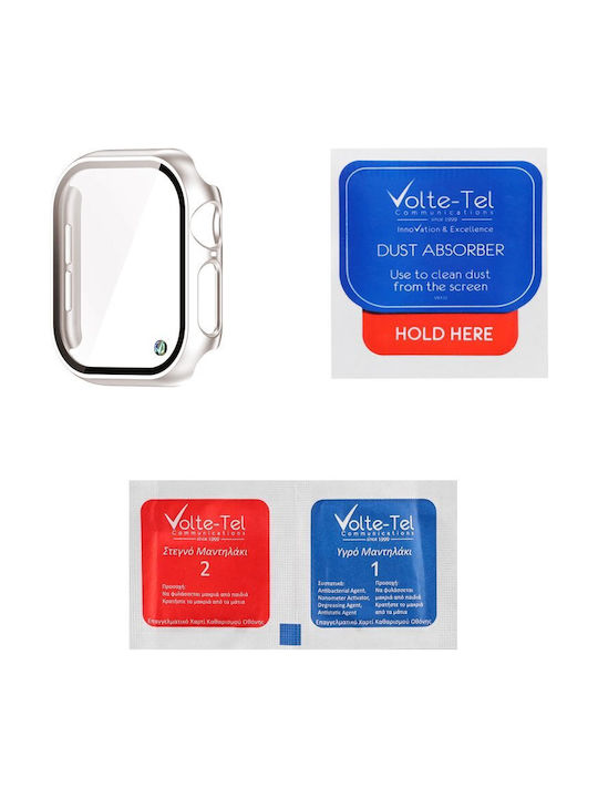 Volte-Tel Edge Cover with Key Plastic Case in Gold color for Apple Watch 10 42mm