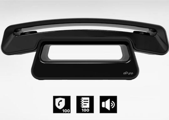 Alcatel ePure Iconic Cordless Phone with Greek Menu Black