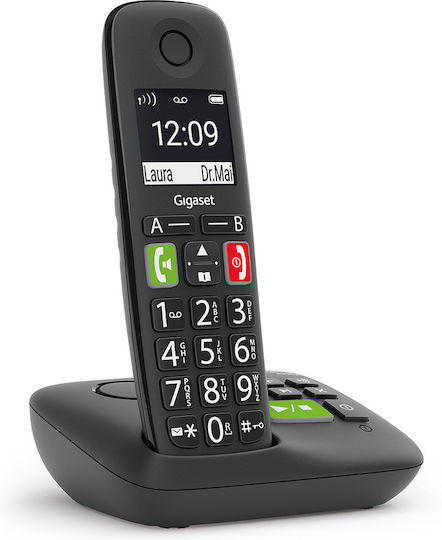 Gigaset E290 Cordless Phone with Greek Menu Black