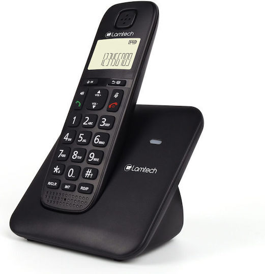 Lamtech LAM114444 Ασύρματο Τηλέφωνο με Ελληνικό Μενού Μαύρο
