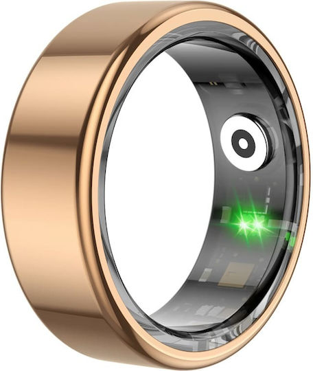 Maxlife MXSR-100 Size 10 Smart Ring 20mm Waterproof with Heart Rate Monitor Gold