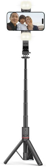 Tech-Protect L05S Selfie Stick Τρίποδο Κινητού Bluetooth με Φωτισμό Μαύρο