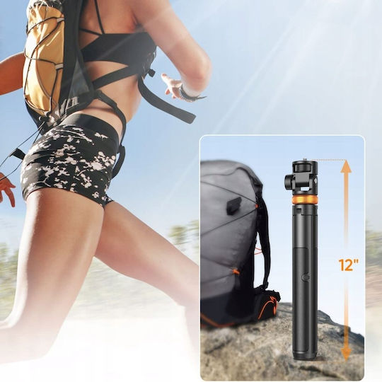 Tech-Protect L08S Selfie Stick Τρίποδο Κινητού Bluetooth Μαύρο
