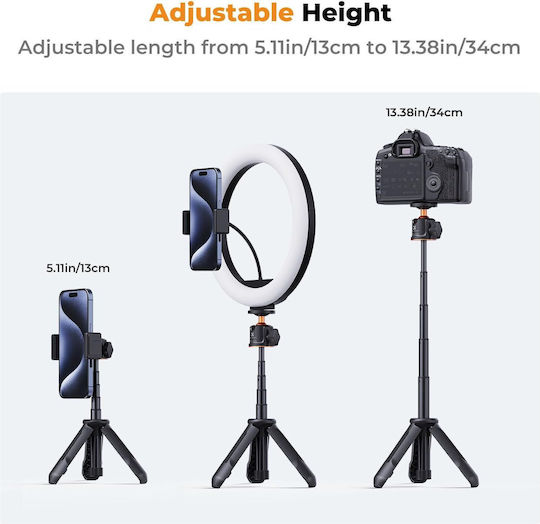 K&F Concept Kf09.128v1 Cell Phone Tripod Bluetooth Black
