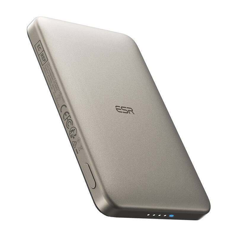 ESR Qi2 MagSlim MagSafe Power Bank 5000mAh 15W Titanium