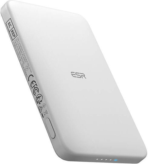 ESR Qi2 MagSlim MagSafe Power Bank 5000mAh 15W Λευκό