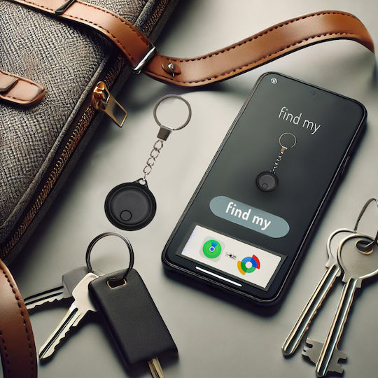 Gembird Smart Tag Apple Find My Μαύρο
