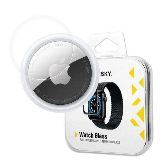 Wozinsky Hybrid Glass Μεμβράνη για AirTag σε Μαύρο χρώμα