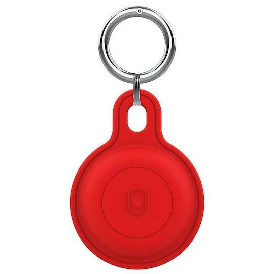Mobile Origin Keychain Cazul Keychain Silicon pentru AirTag în culoarea Roșu