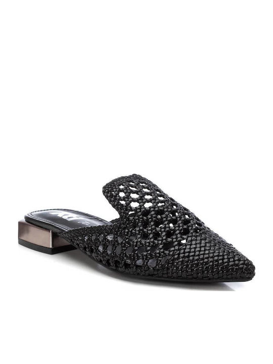 Flach Mules in Schwarz Farbe