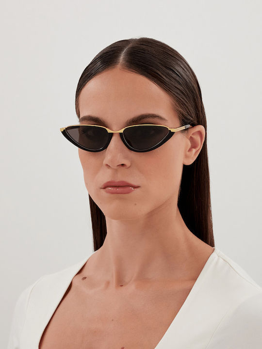 Bottega Veneta Sunglasses Χρυσά with Metal Frame & Black Lens