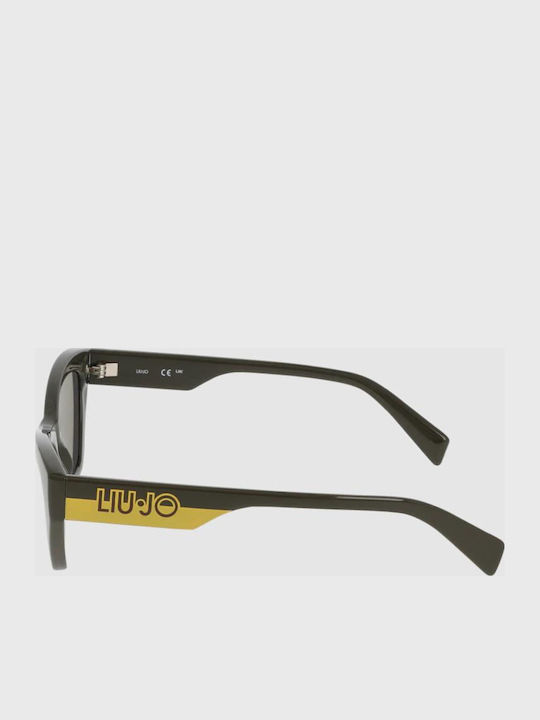 Liu Jo Women's Sunglasses with Black Plastic Frame and Brown Lens