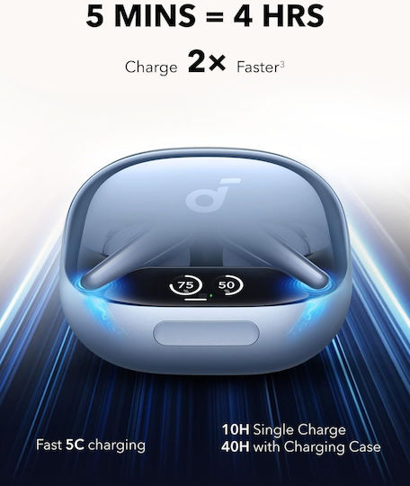 Soundcore by Anker Liberty 4 Pro In-ear Bluetooth Handsfree Earphones with Sweat Resistance and Charging Case Blue